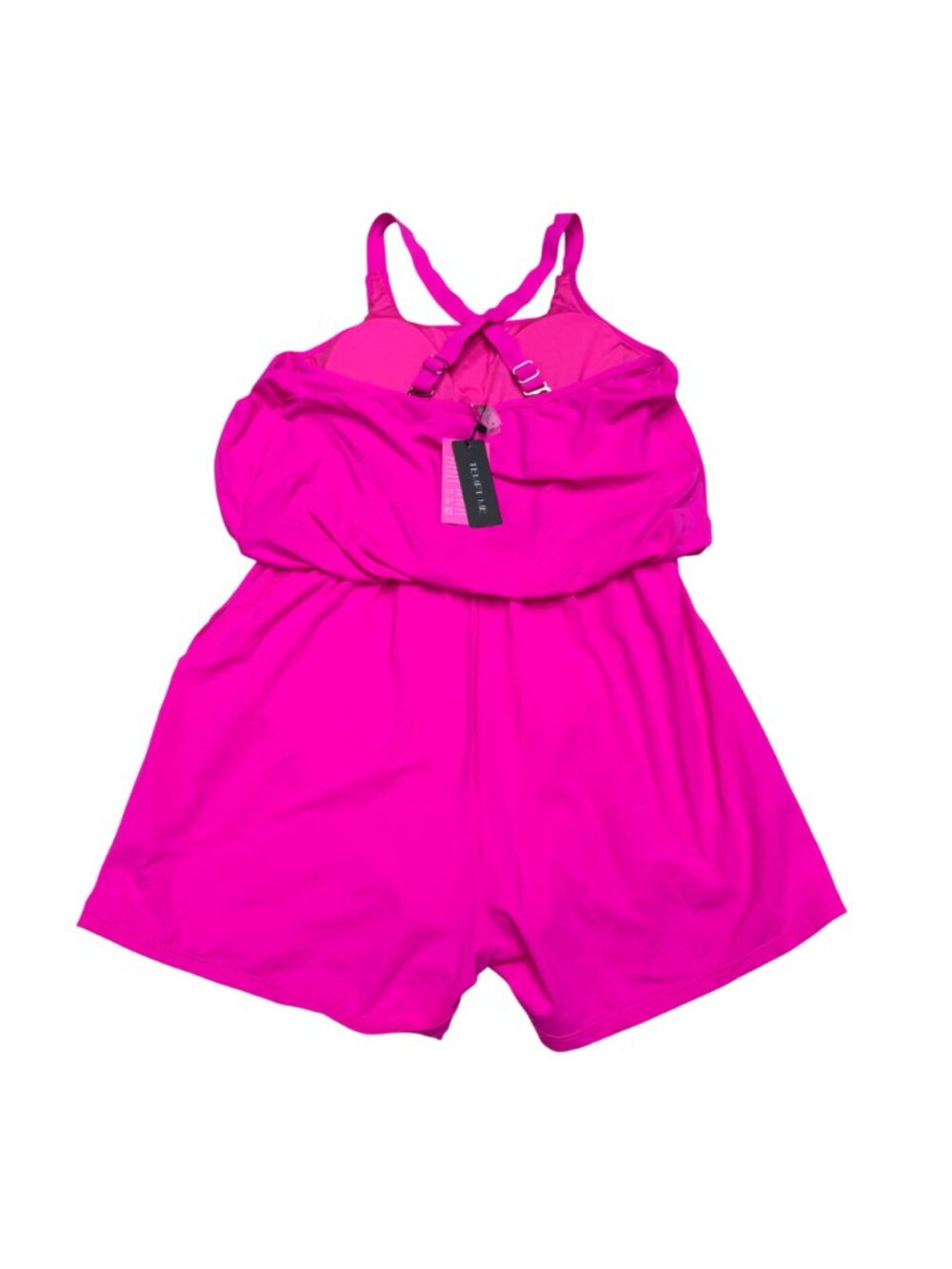 Tempt Me Women's One Piece Swimsuit Romper Built-In Cups Adjustable Straps Sz M - Picture 2 of 8